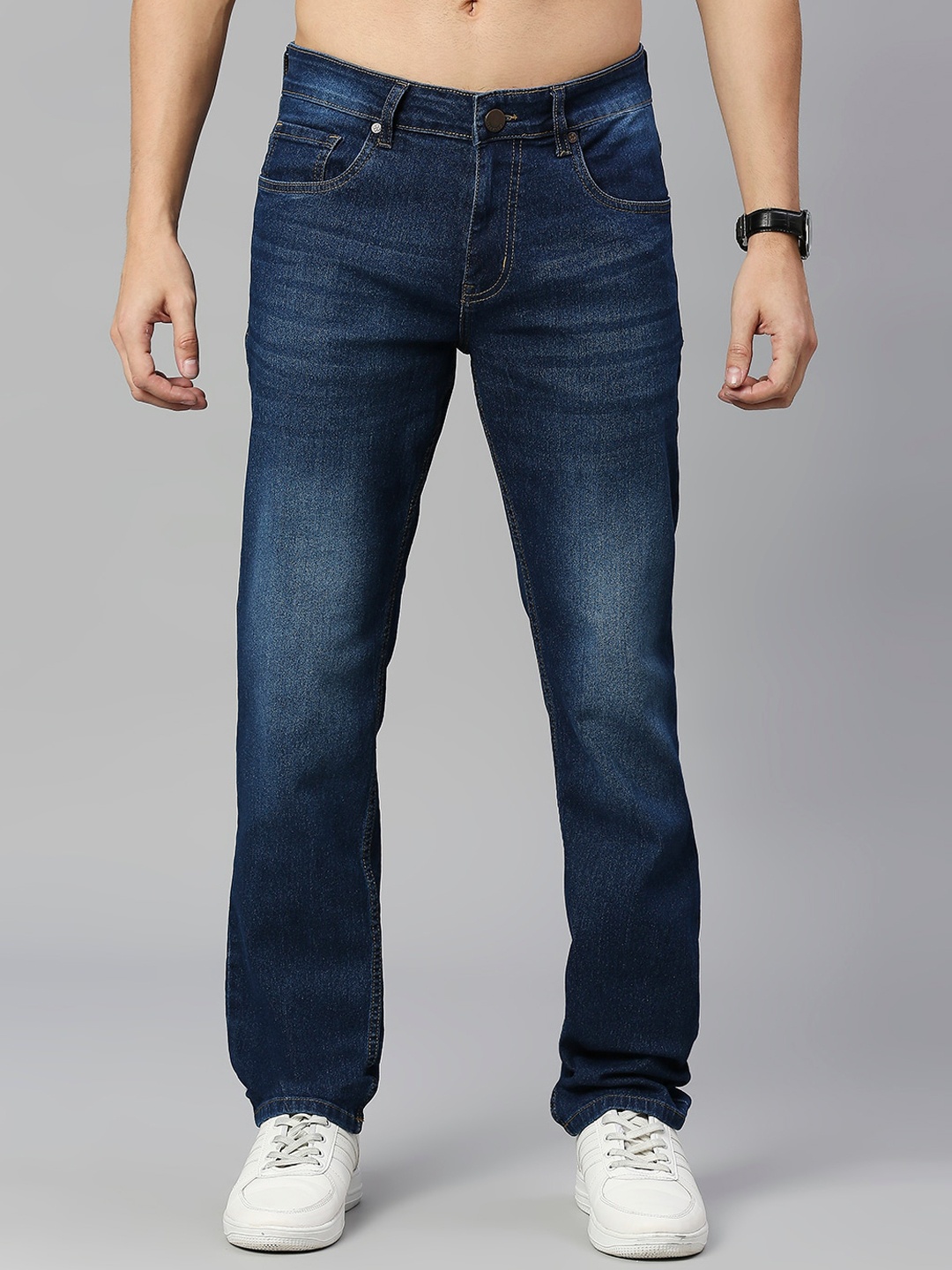 

HERE&NOW Men Blue Smart Fit Light Fade Stretchable Jeans