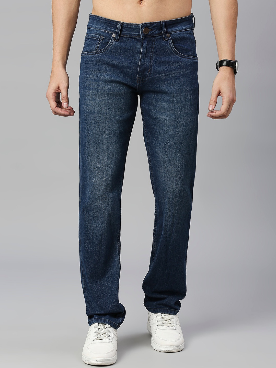 

HERE&NOW Men Blue Smart Light Fade Stretchable Jeans