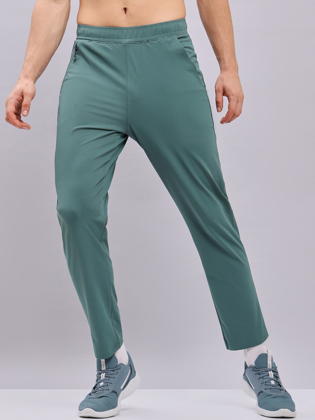 

Technosport Men Active Slim Fit Track Pants with Rapid Dry Technology, Green