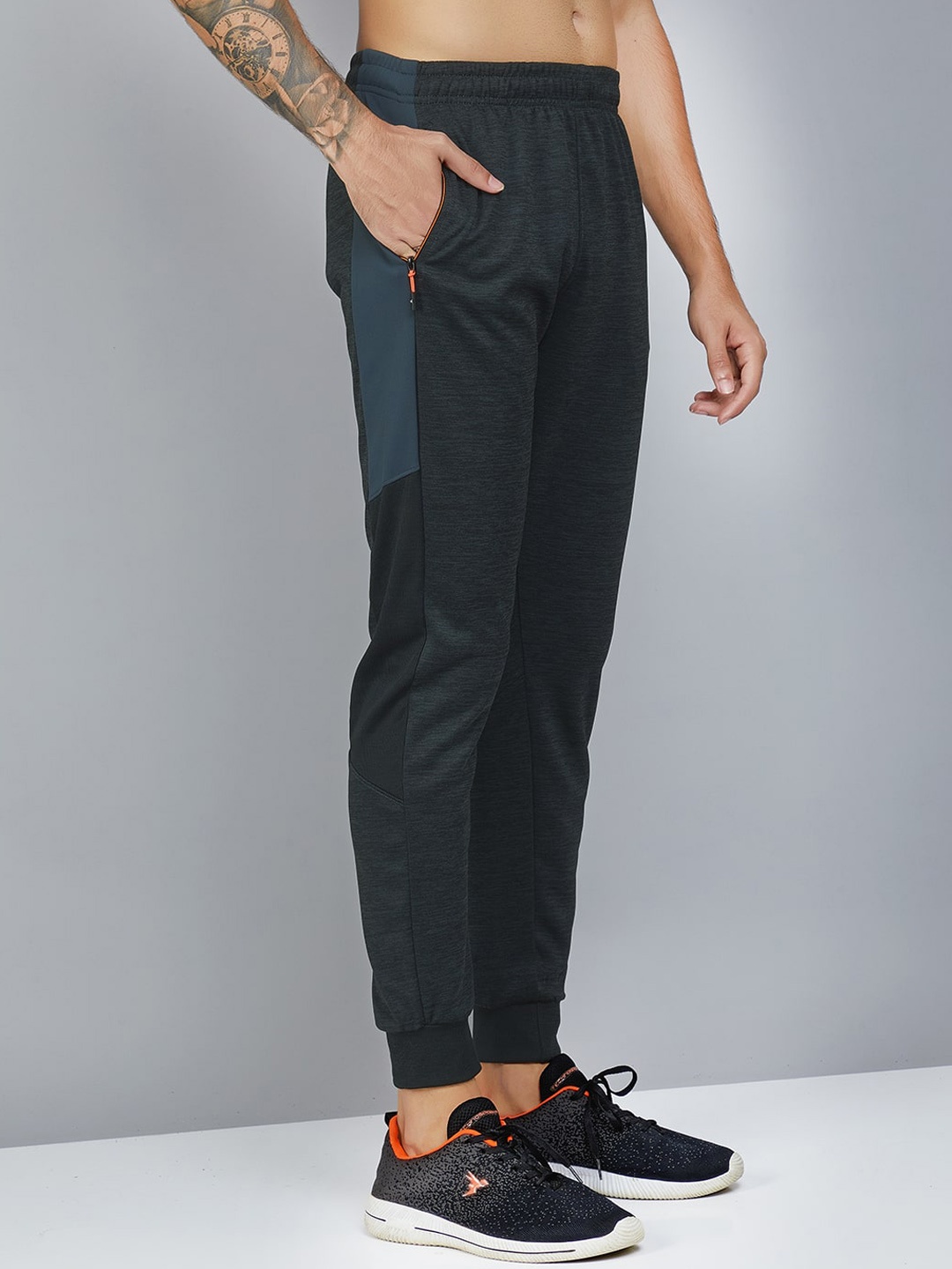

Technosport Men Slim-Fit Anti-Microbial Joggers, Charcoal