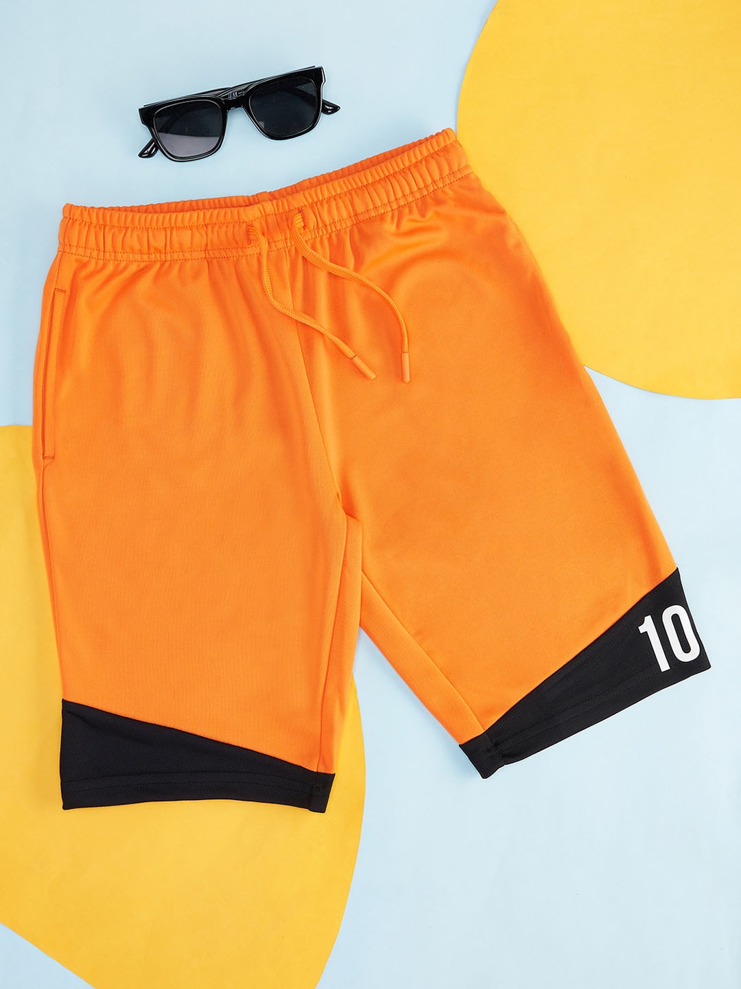 

Pantaloons Junior Boys Colourblocked Regular Shorts, Orange