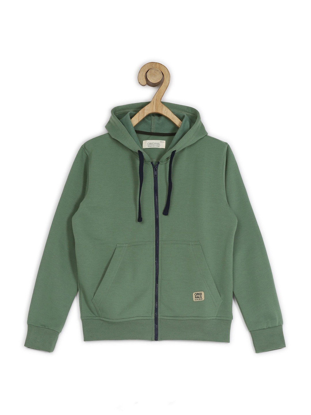 

Alan Jones Boys Hooded Front Open Sweatshirt, Green