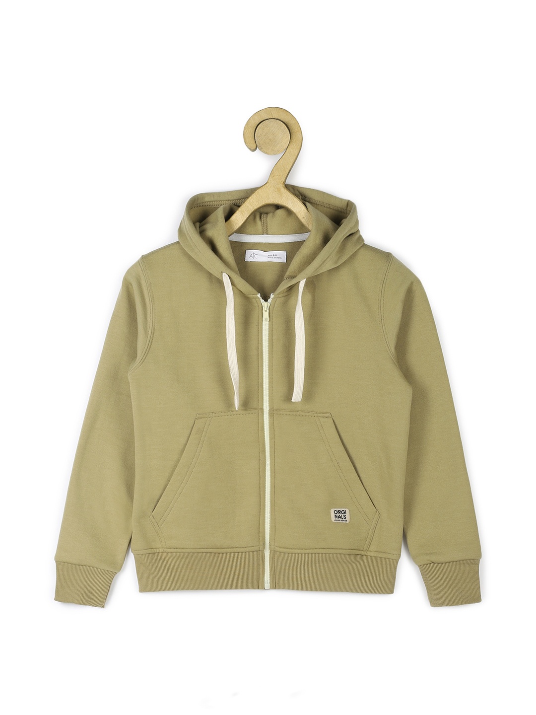 

Alan Jones Boys Front-Open Hooded Sweatshirt, Olive