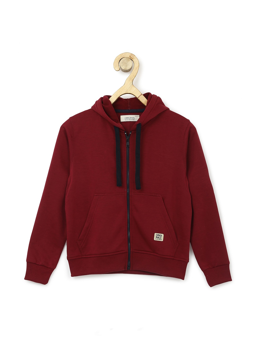 

Alan Jones Boys Front-Open Hooded Sweatshirt, Maroon