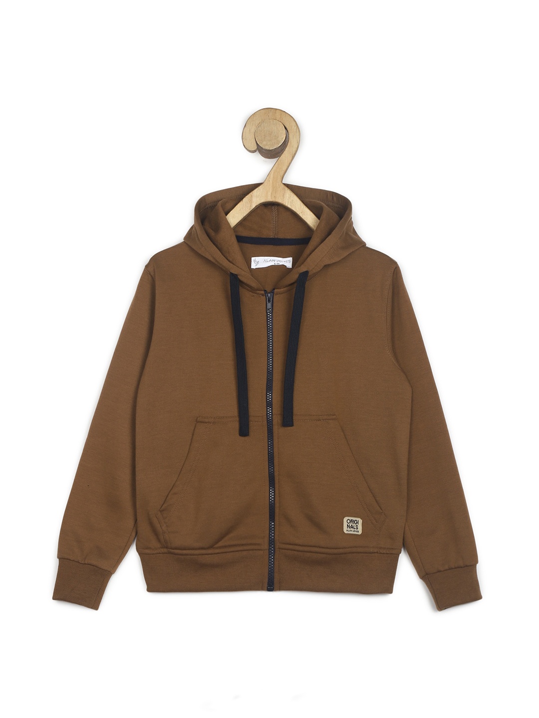 

Alan Jones Boys Hooded Front Open Sweatshirt, Tan