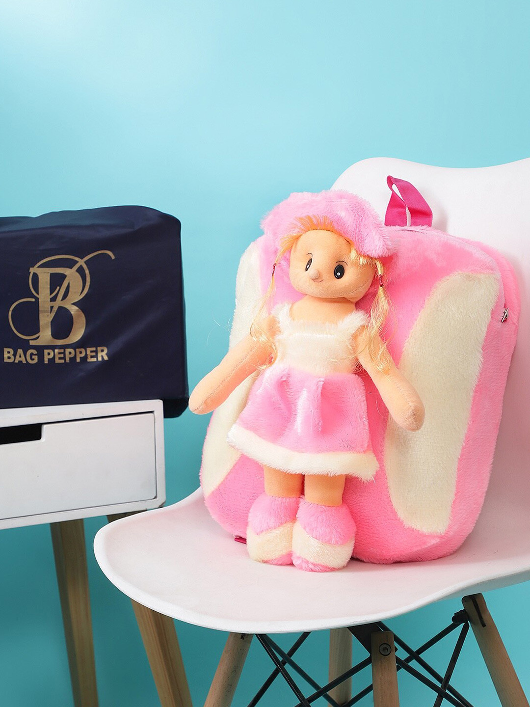 

Bag Pepper Kids Cute Doll Teddy Design Backpack, Pink