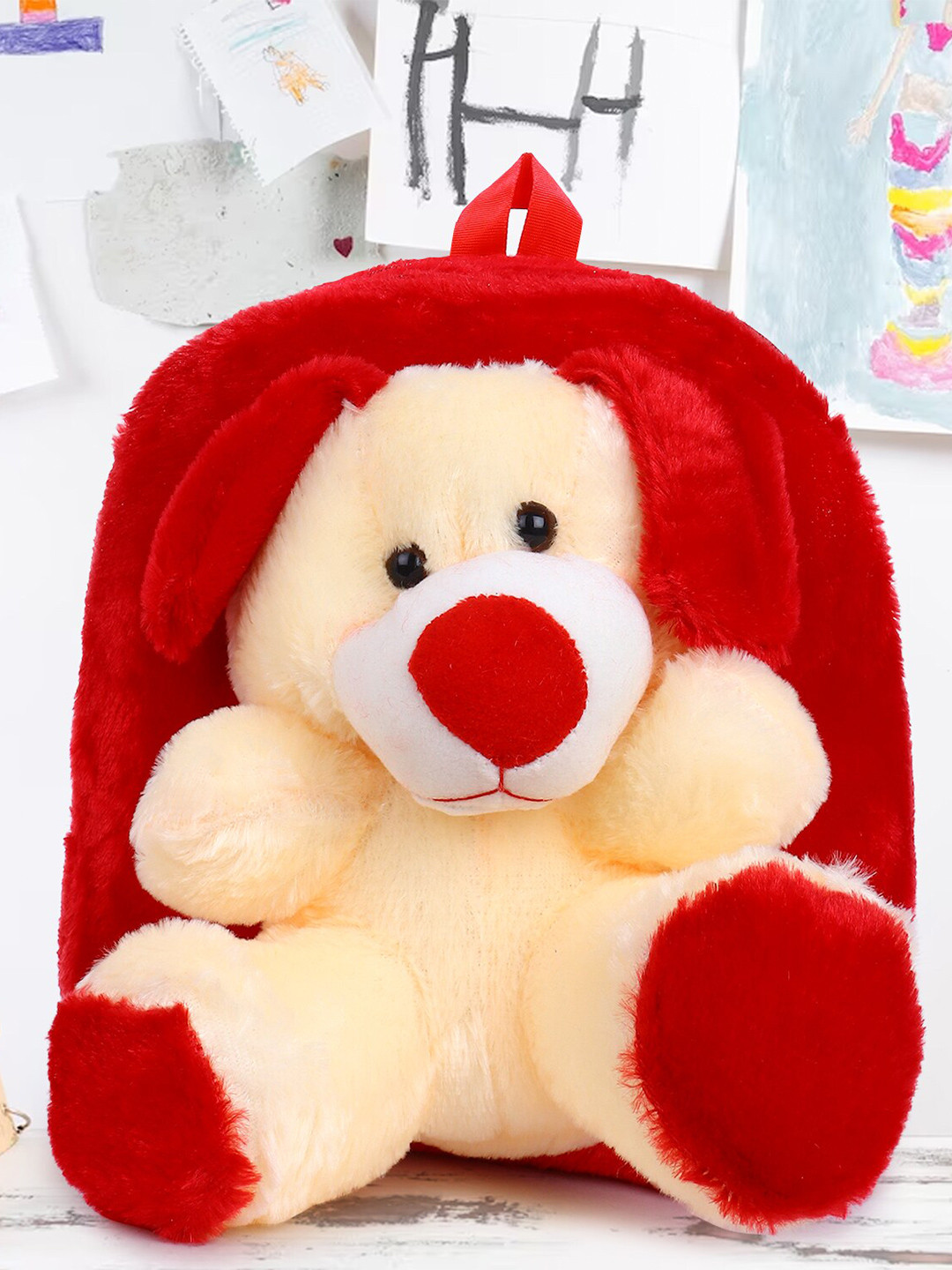 

Bag Pepper Kids Cute Doll Teddy Design Backpack, Red