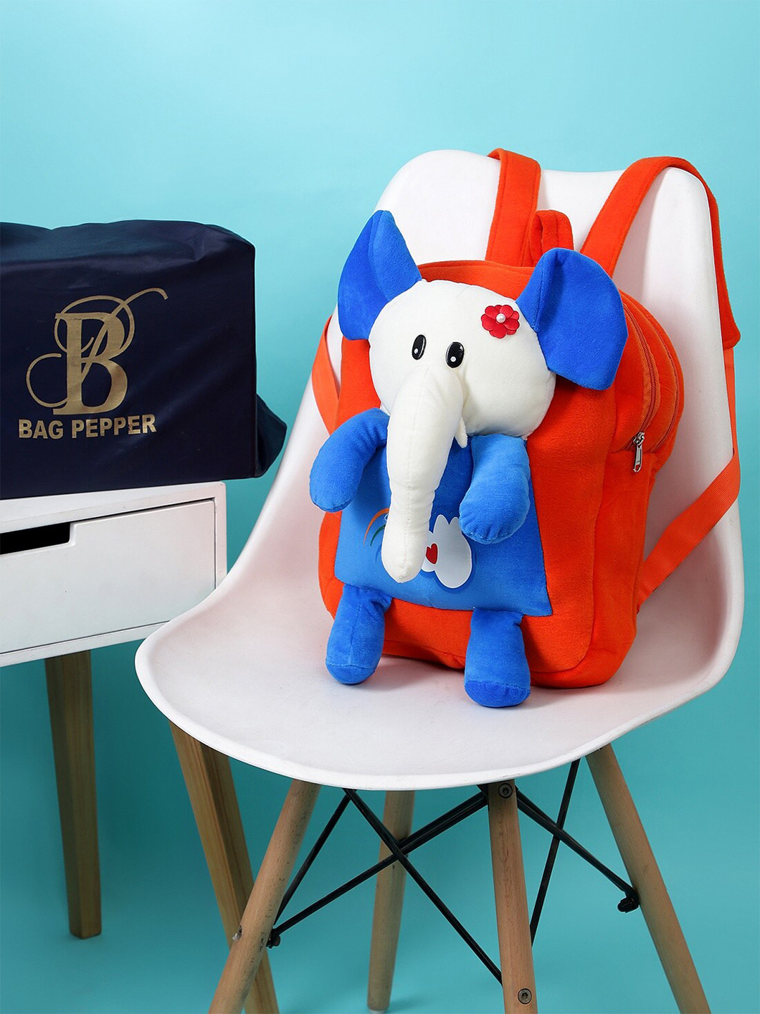 

Bag Pepper Kids Elephant Design Backpack, White