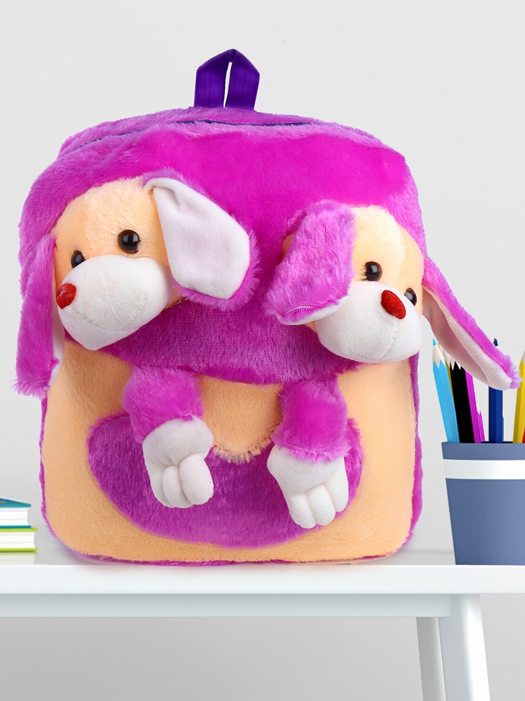 

Bag Pepper Kids Cute Dog Teddy Design Backpack, Purple