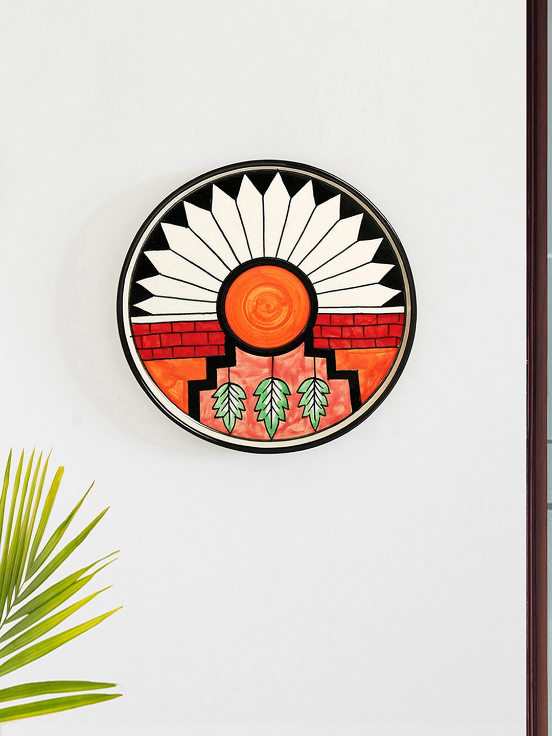

ExclusiveLane Red & White Pine Tree Decorative Ceramic Wall Plate