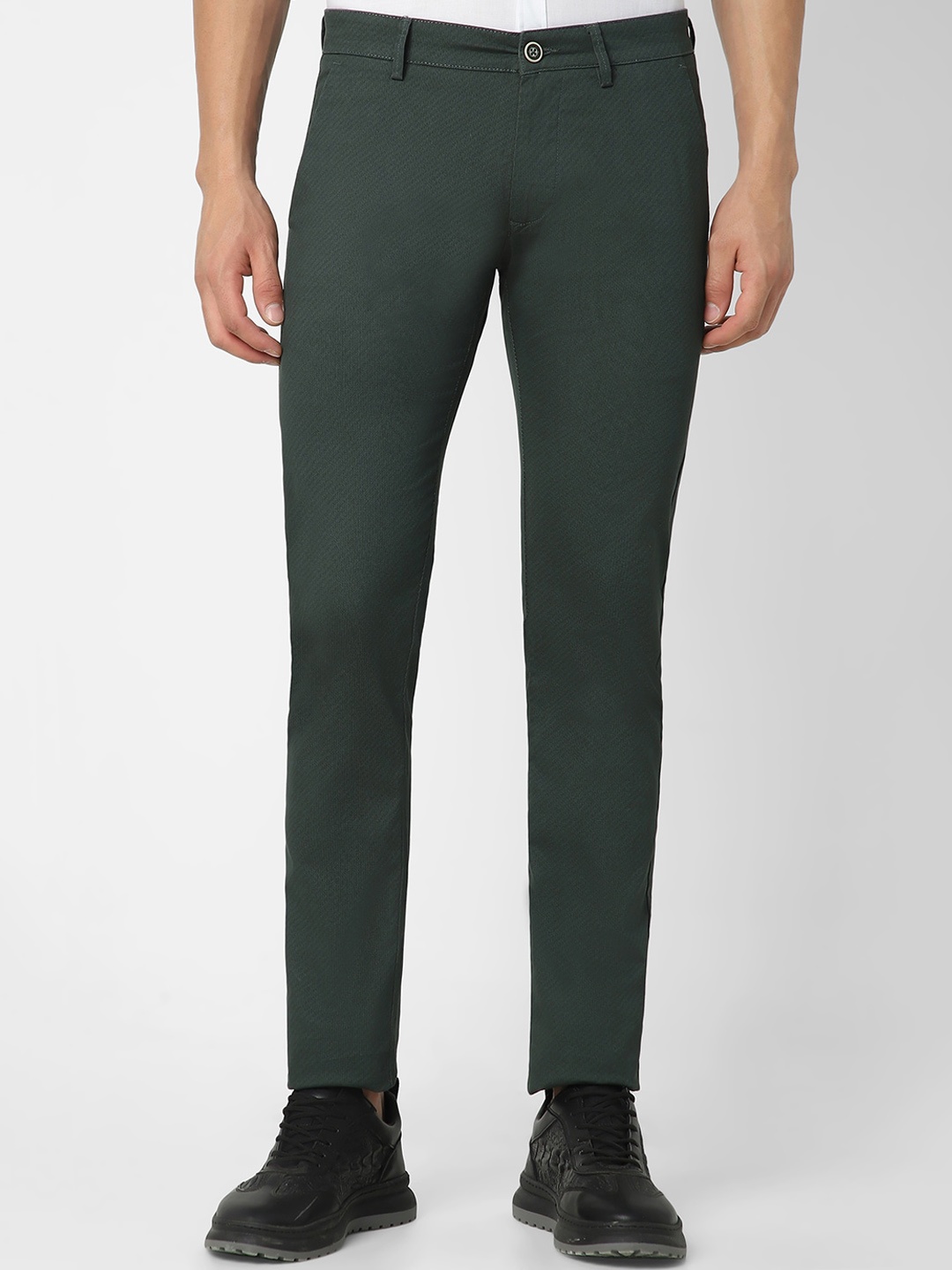 

Peter England Casuals Men Skinny Fit Chinos Trousers, Green