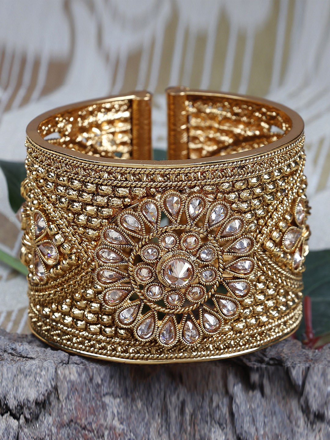 

Priyaasi Gold-Plated Handcrafted Cuff Bracelet