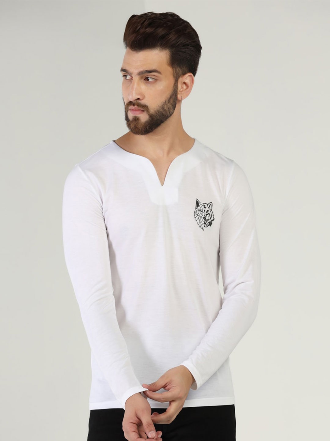 

INKKR V-Neck T-shirt, White