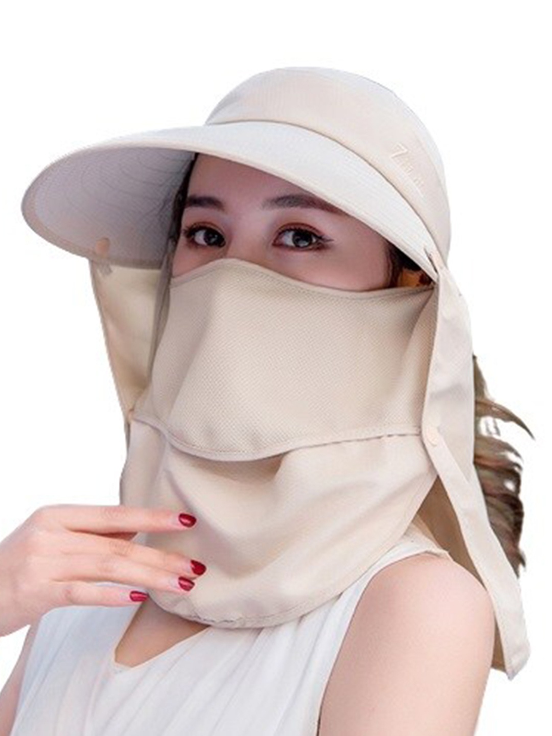 

Alexvyan Women Beige Visor Cap
