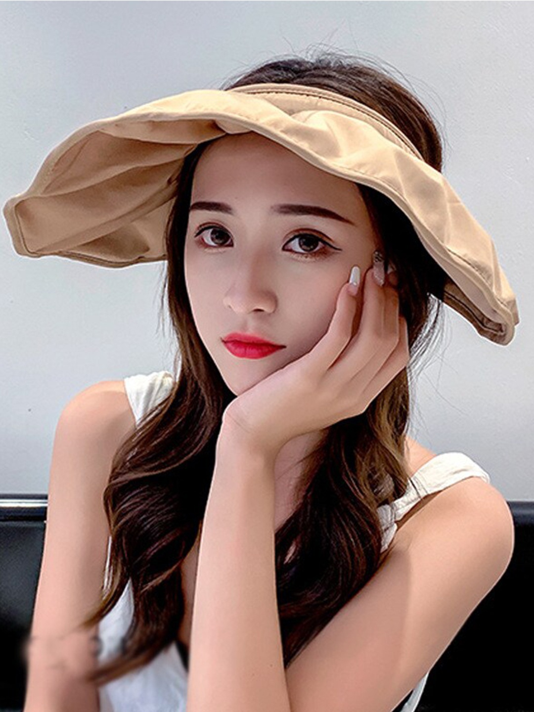 

Alexvyan Women Brown Visor Cap