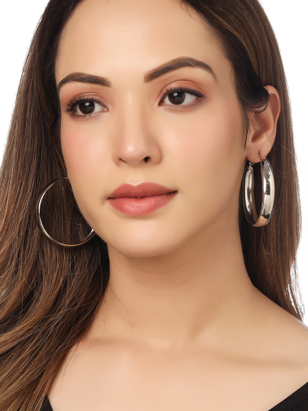 

NVR Silver-Plated Circular Hoop Earrings