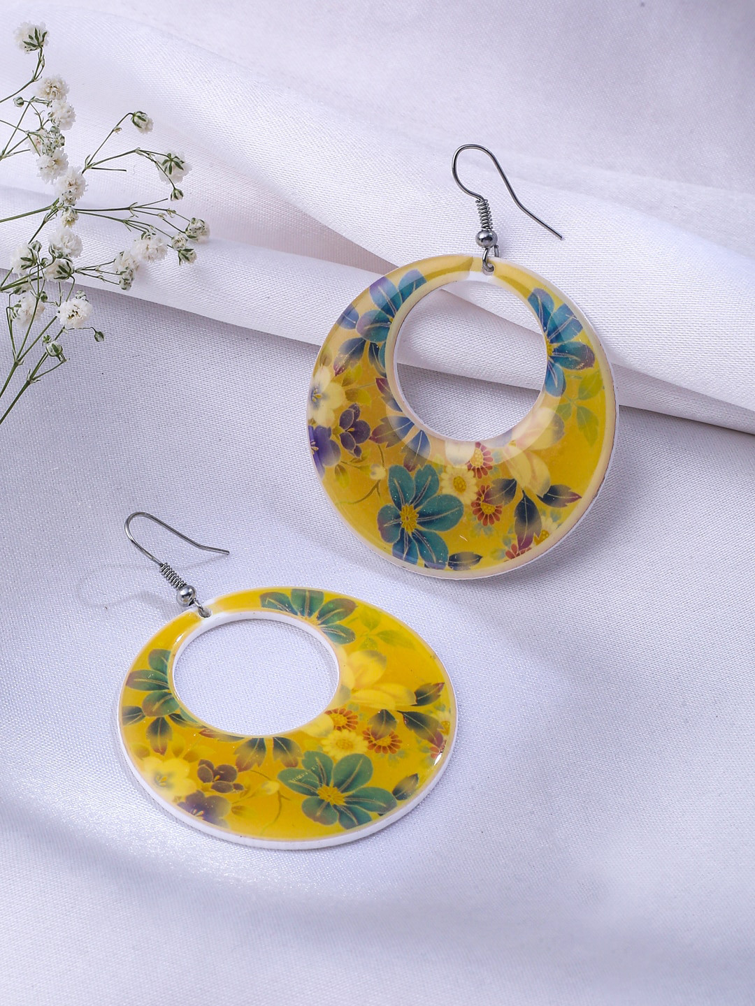 

NVR Contemporary Drop Earrings, Orange