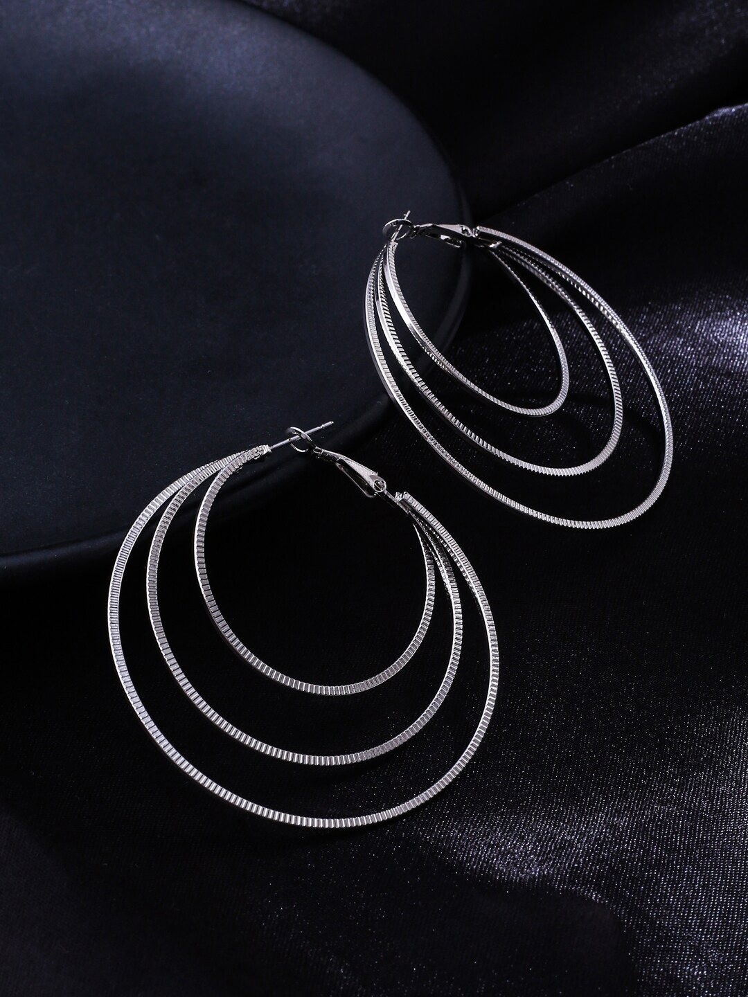 

NVR Silver-Plated Circular Hoop Earrings
