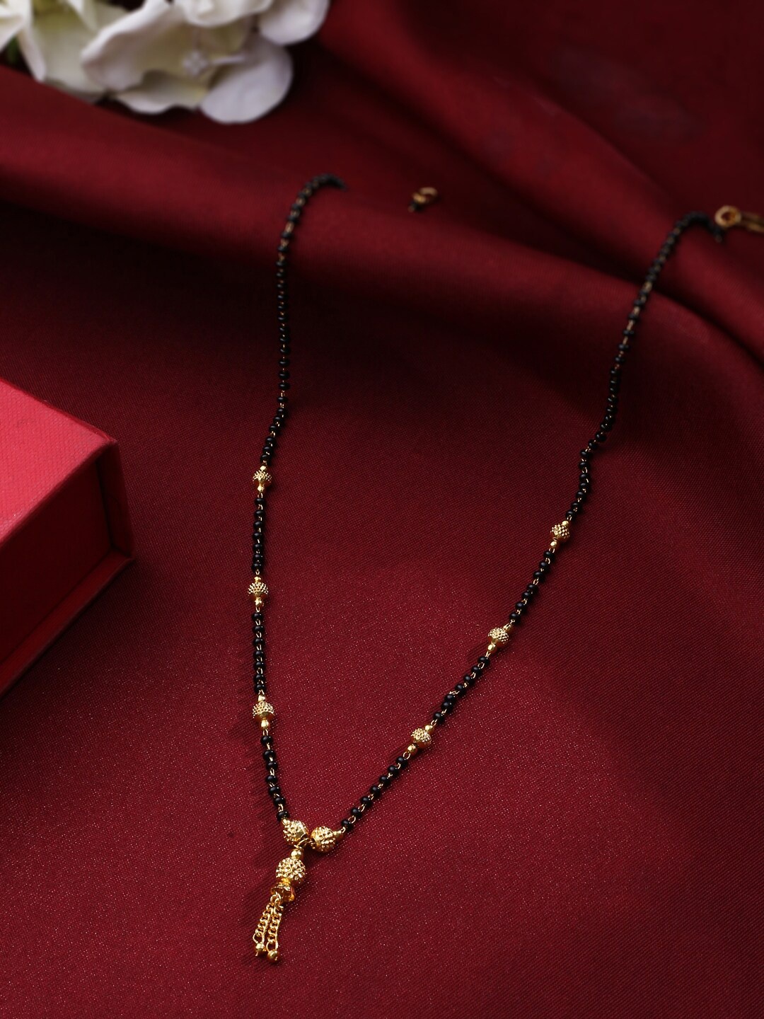 

NVR Gold-Plated & Beaded Mangalsutra