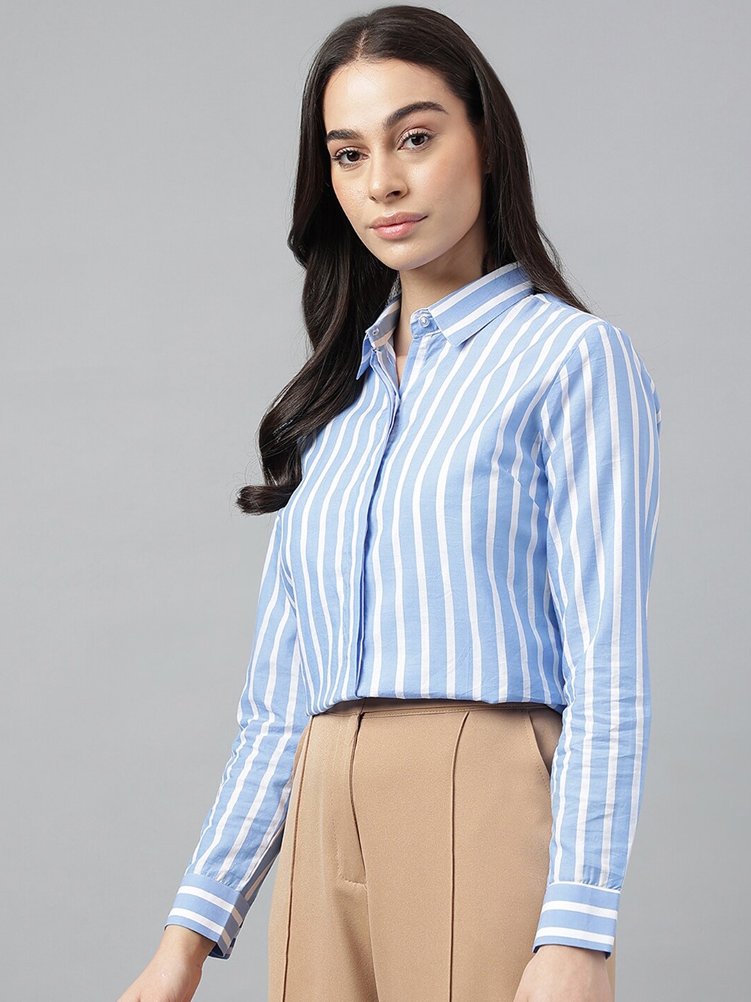 

Hancock Relaxed Candy Striped Formal Shirt, Blue