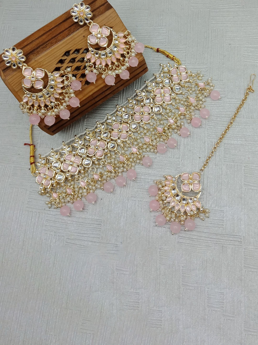 

AASHISH IMITATION Gold Plated Monalisa Jewellery Set
