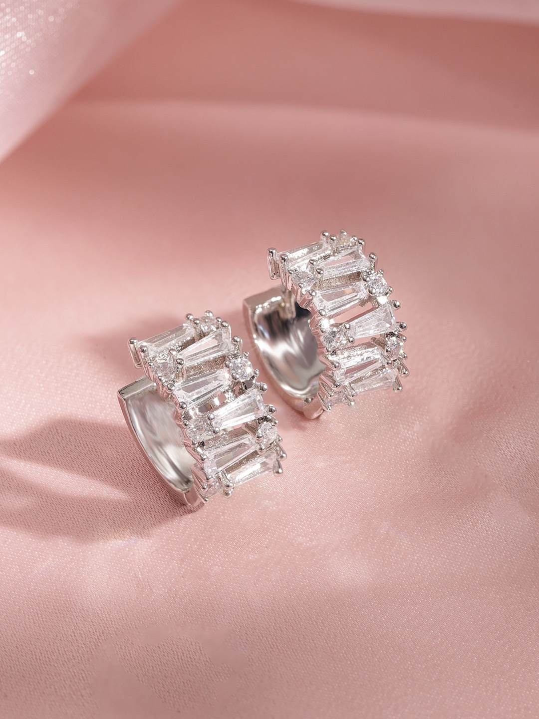 

Rubans Silver-Plated Classic Hoop Earrings