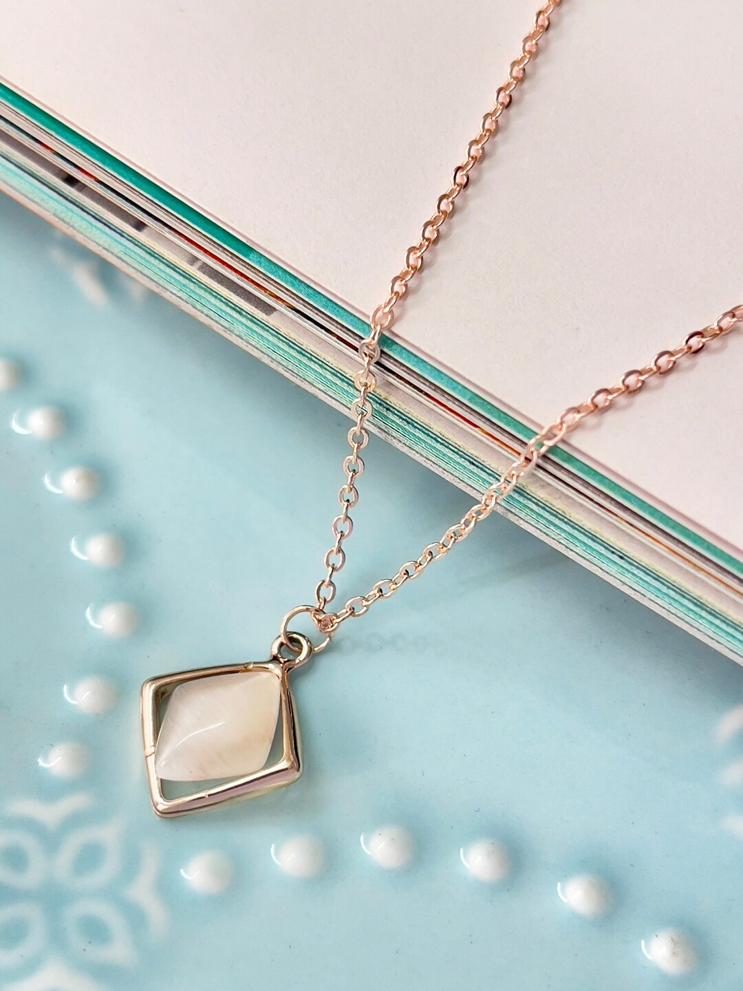 

Ayesha Rose-Gold Plated Diamond Mini Pendant Necklace