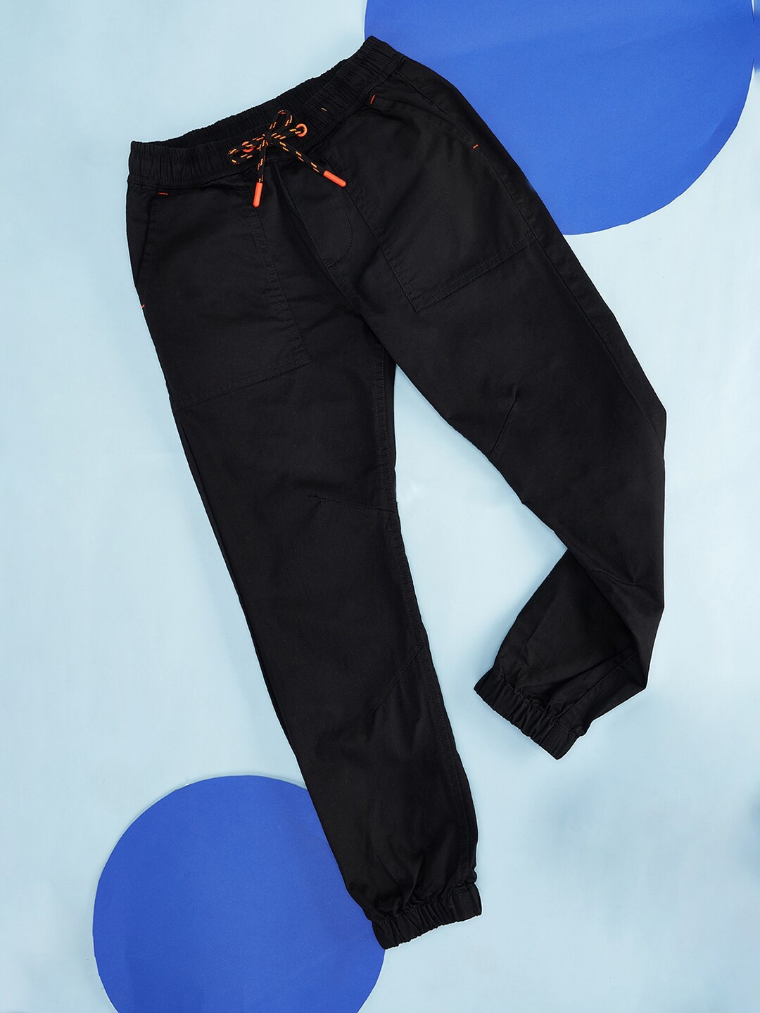 

Pantaloons Junior Boys Cotton Joggers, Black