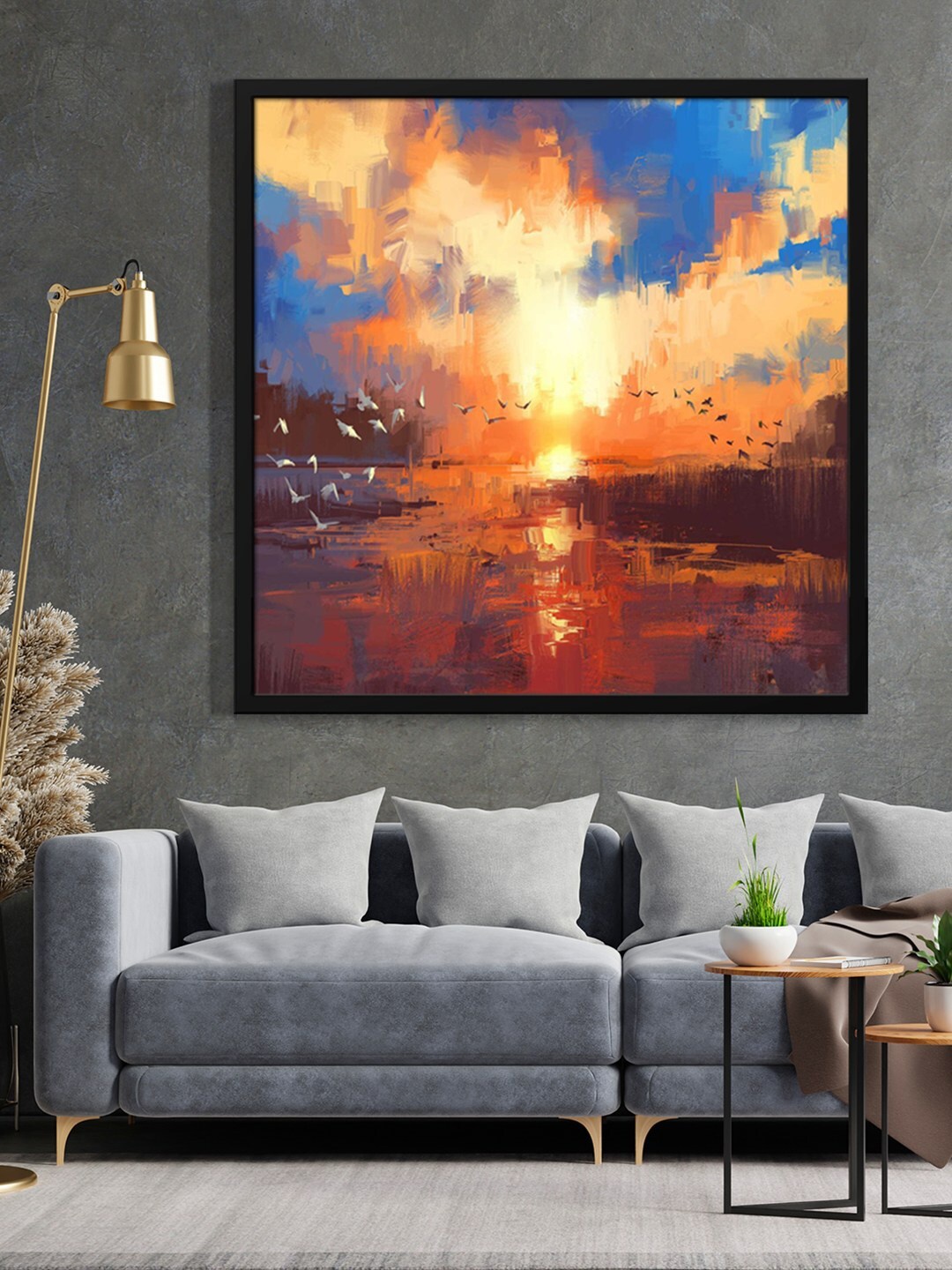 

999Store Brown Printed Framed Wall Art
