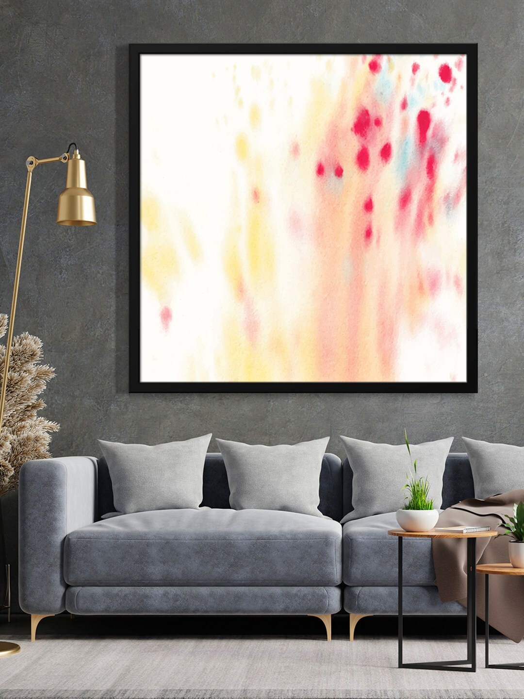 

999Store White & Pink Printed Framed Wall Art
