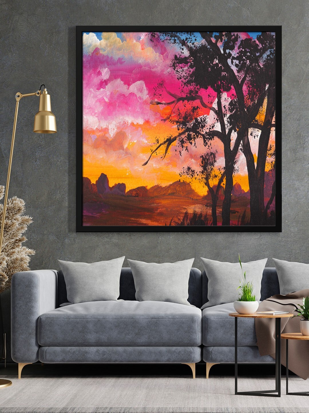 

999Store Brown & Black Tree Painted Framed Wall Art