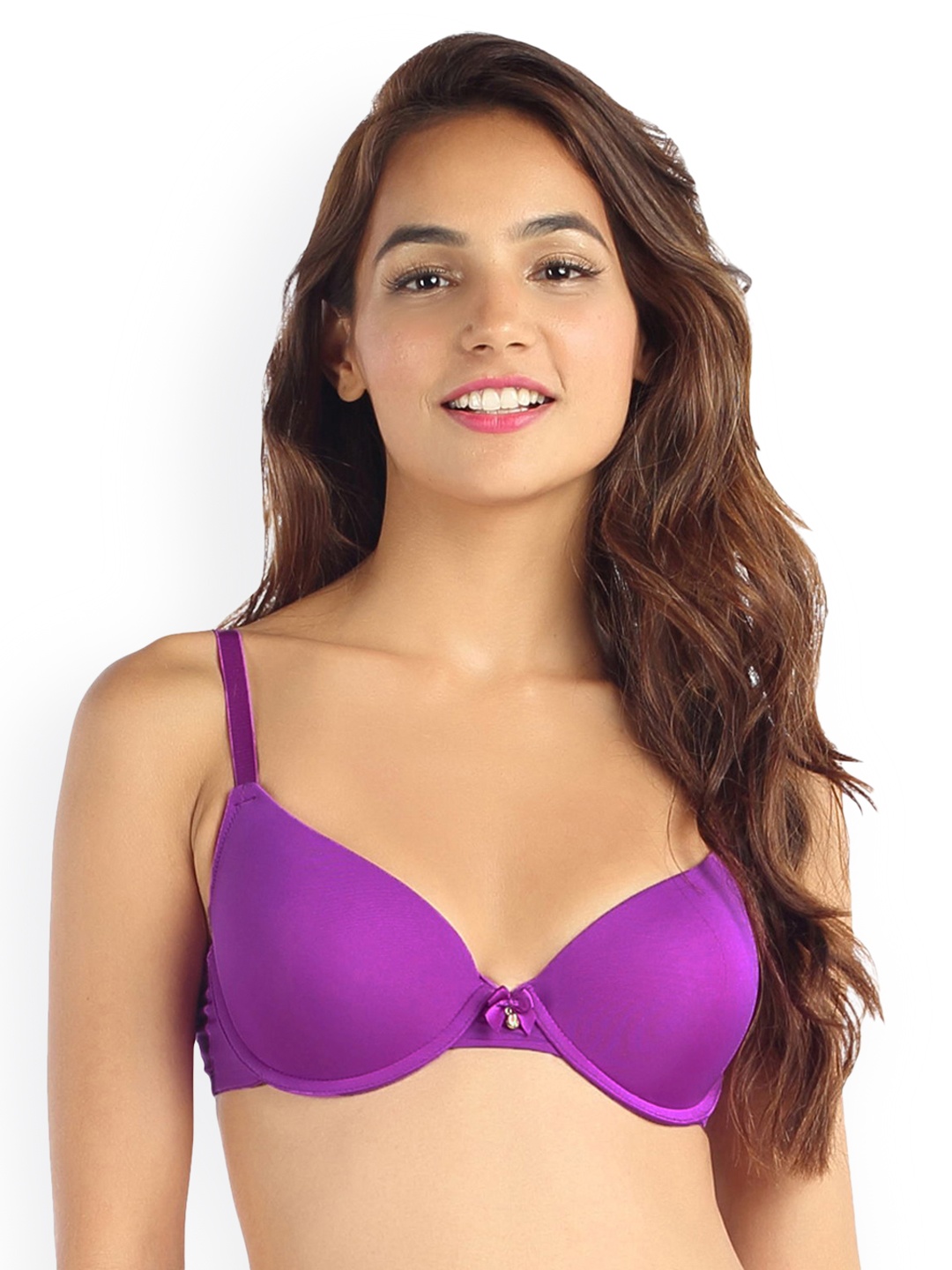 

Candyskin Purple Solid Underwired Heavily Padded Push-Up Bra CS-BRA