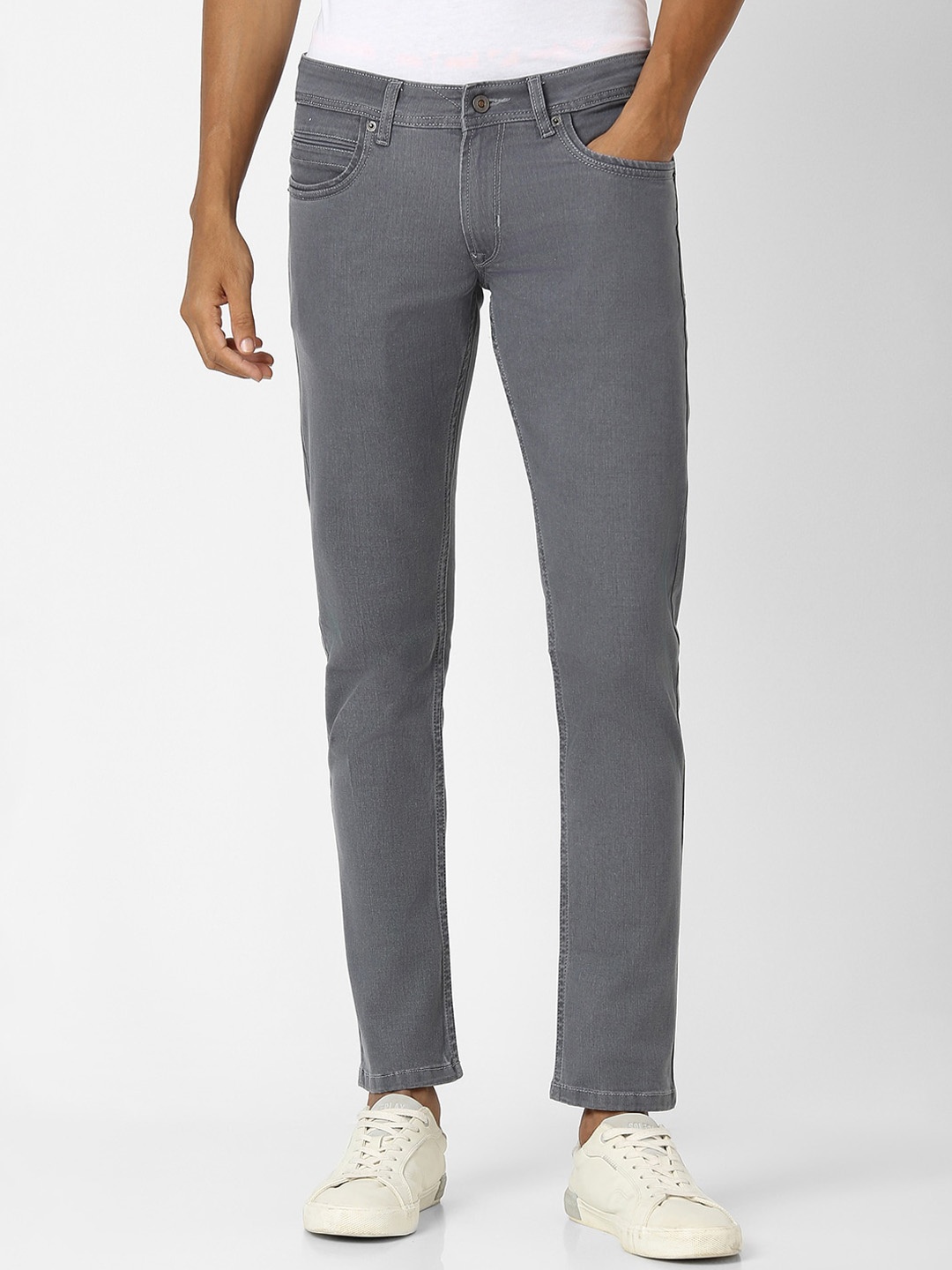 

Peter England Casuals Men Skinny Fit Stretchable Jeans, Grey