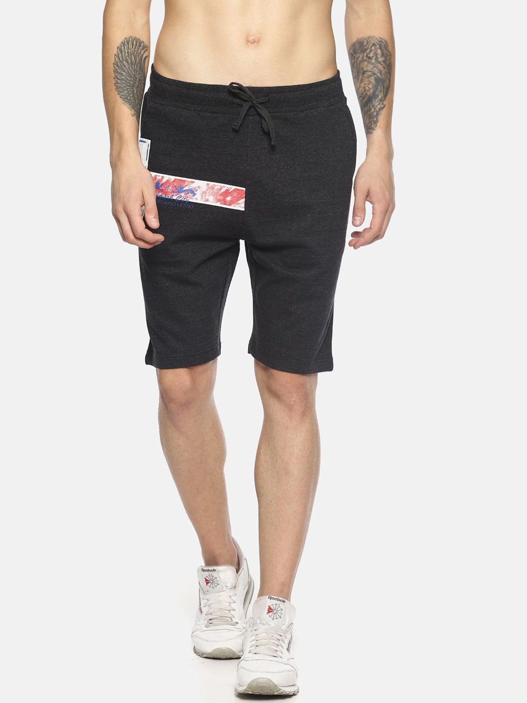 

Masculino Latino Men Mid-Rise Rapid Dry Shorts, Charcoal