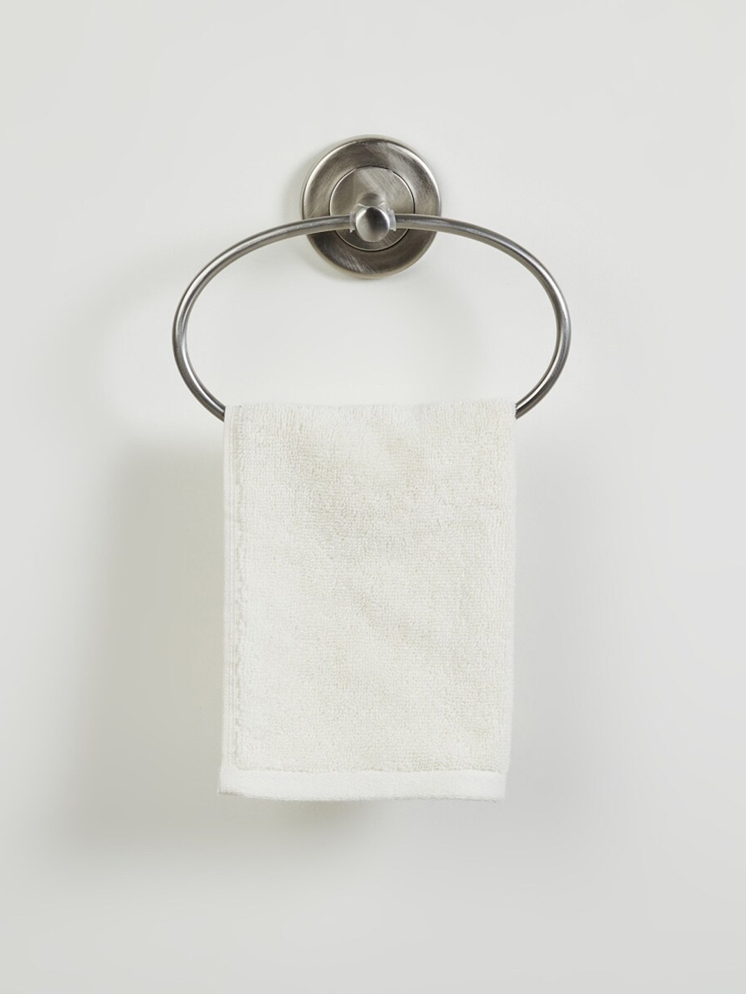 

Home Centre Silver-Toned Metal Towel Ring