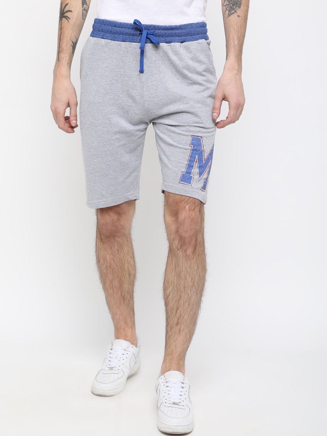 

Masculino Latino Men Mid-Rise Rapid-Dry Cotton Shorts, Blue