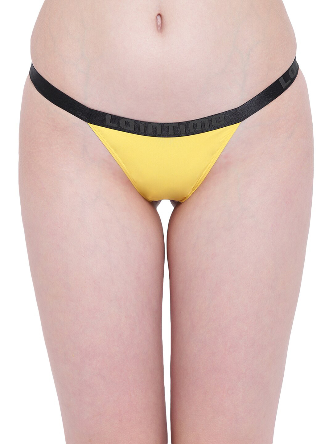 

La Intimo Women Low Rise Thongs LIFPBK01, Yellow