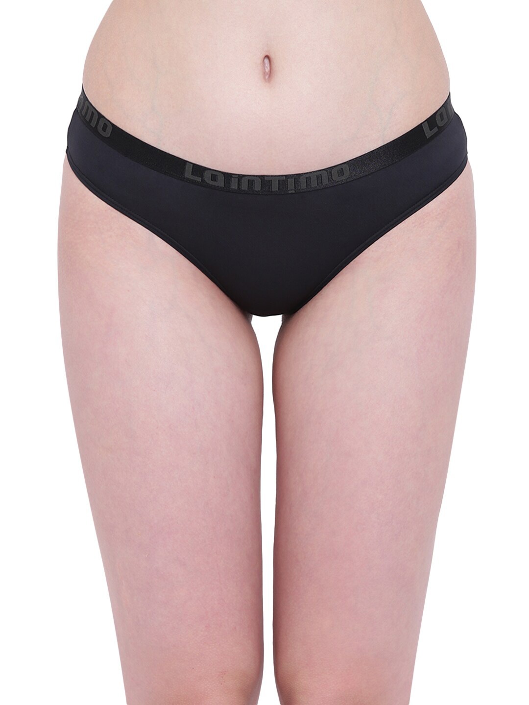 

La Intimo Women Solid Swim Briefs, Black