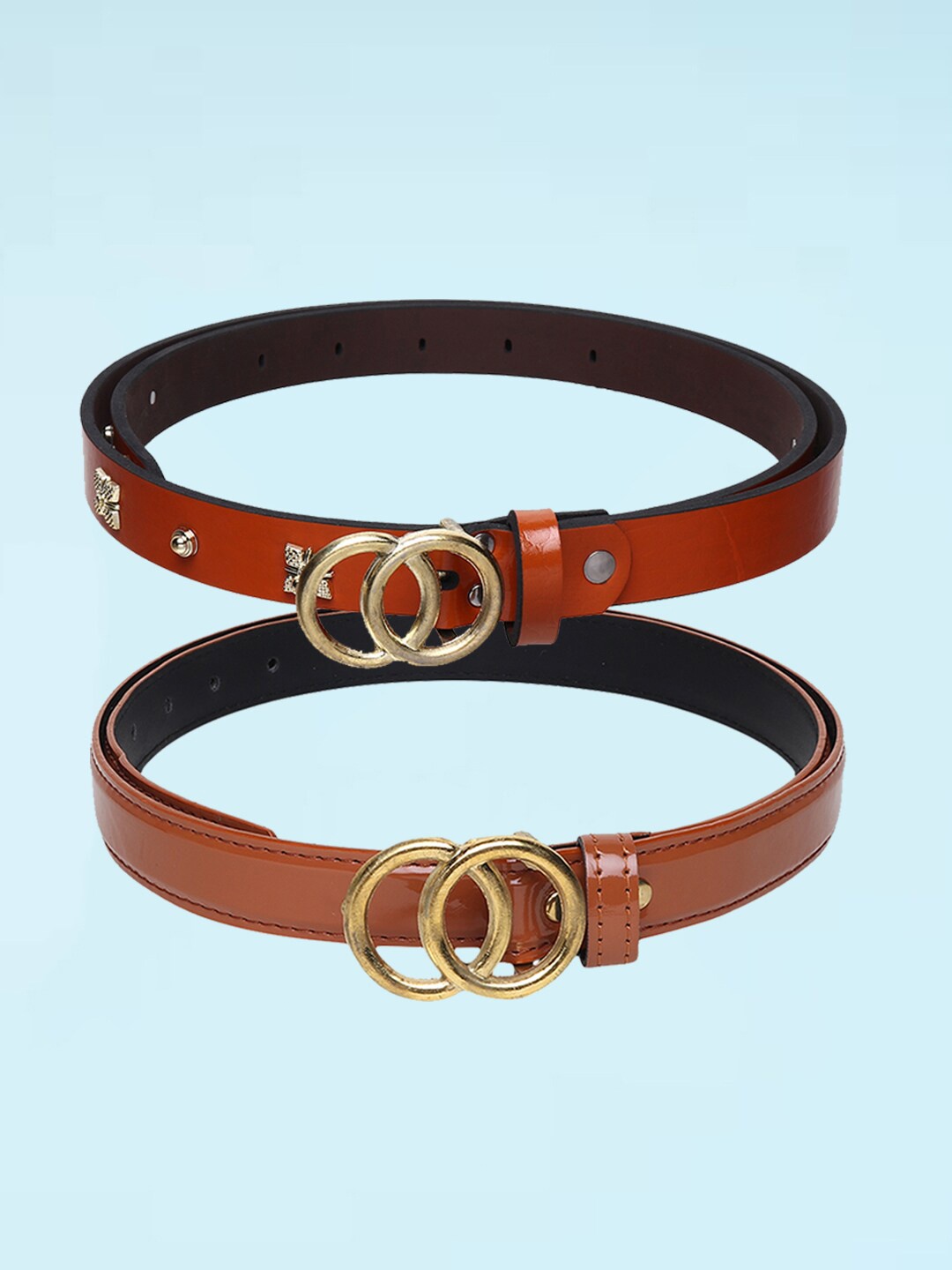 

Swiss Design Women Pack Of 2 Belt, Brown