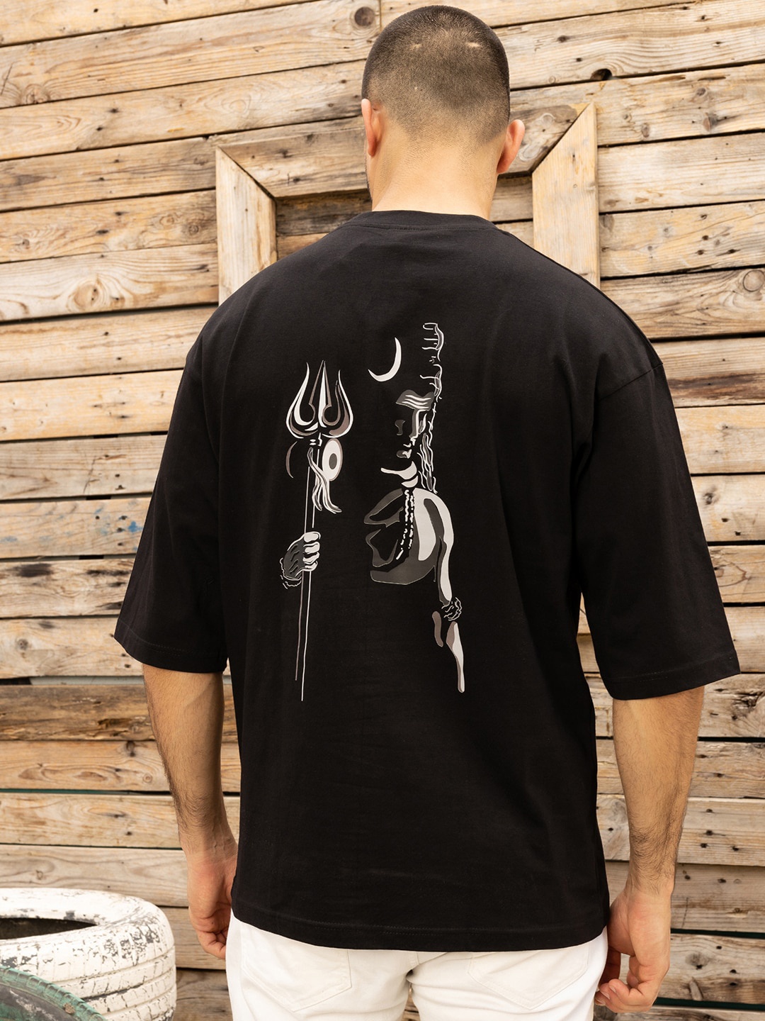 

Gavin Paris Typography Printed Oversize T-shirt, Black