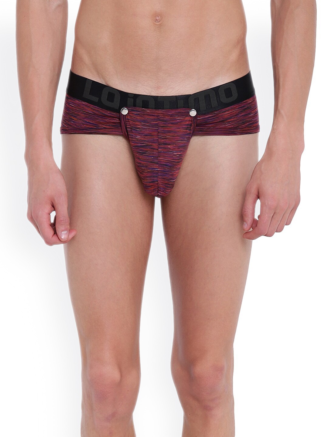 

La Intimo Button Glutton Supporter Anti Microbial Brief With Removal Pouch, Red