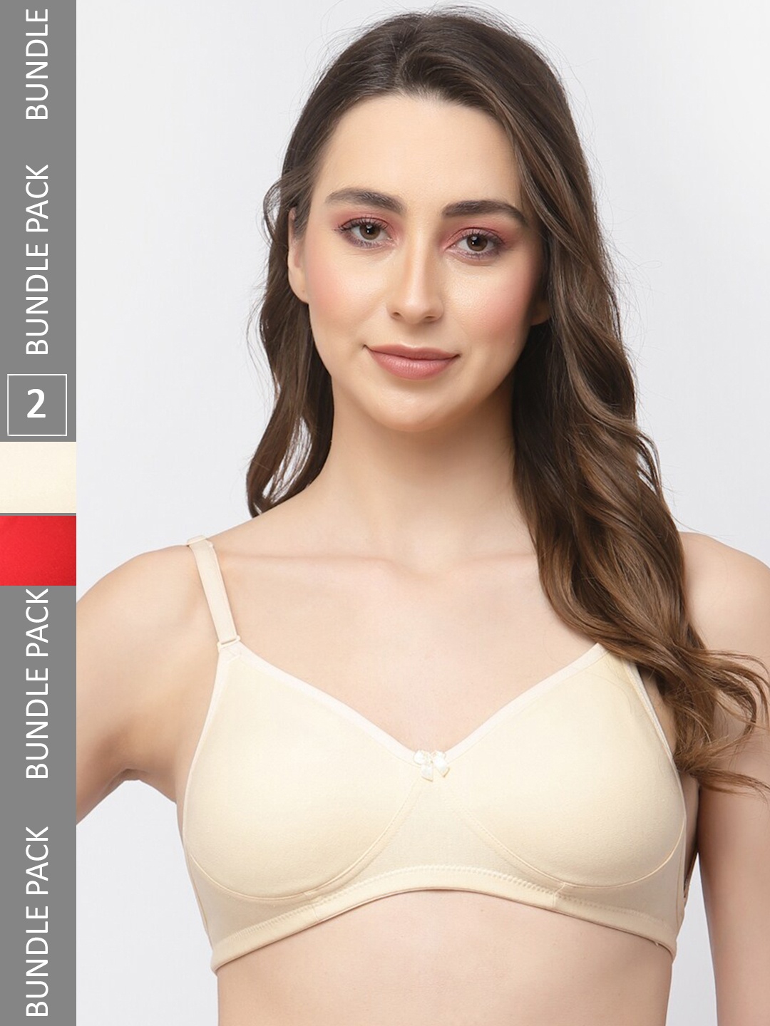 

College Girl Pack Of 2 Full Coverage Cotton T-Shirt Bra, Nude
