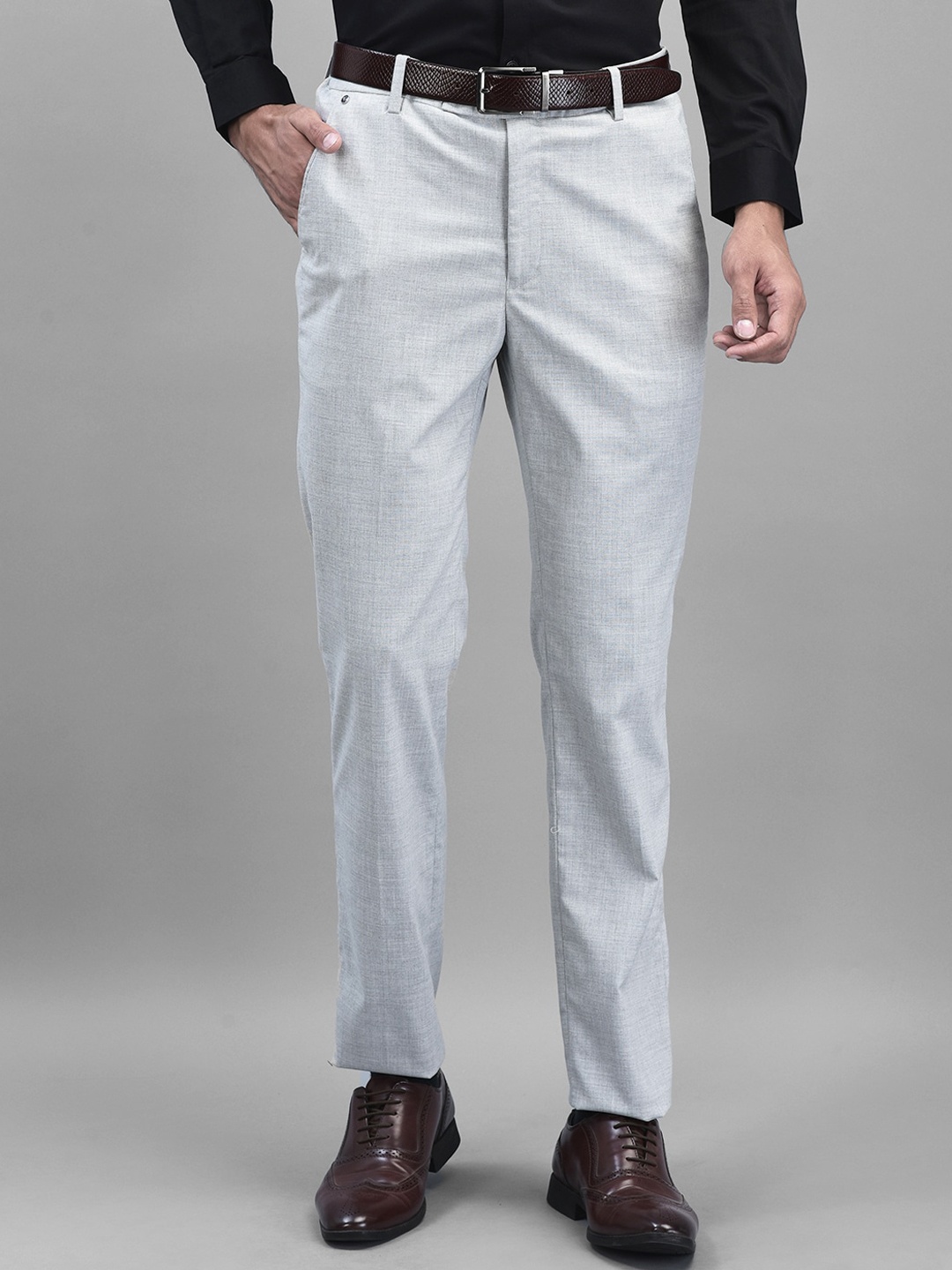 

Canary London Smart Slim Fit Wrinkle Free Formal Trousers, Grey