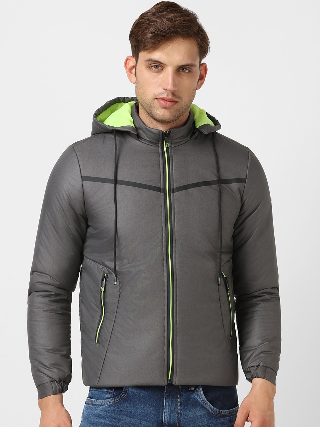 

Van Heusen Flex Hooded Padded Jacket, Grey