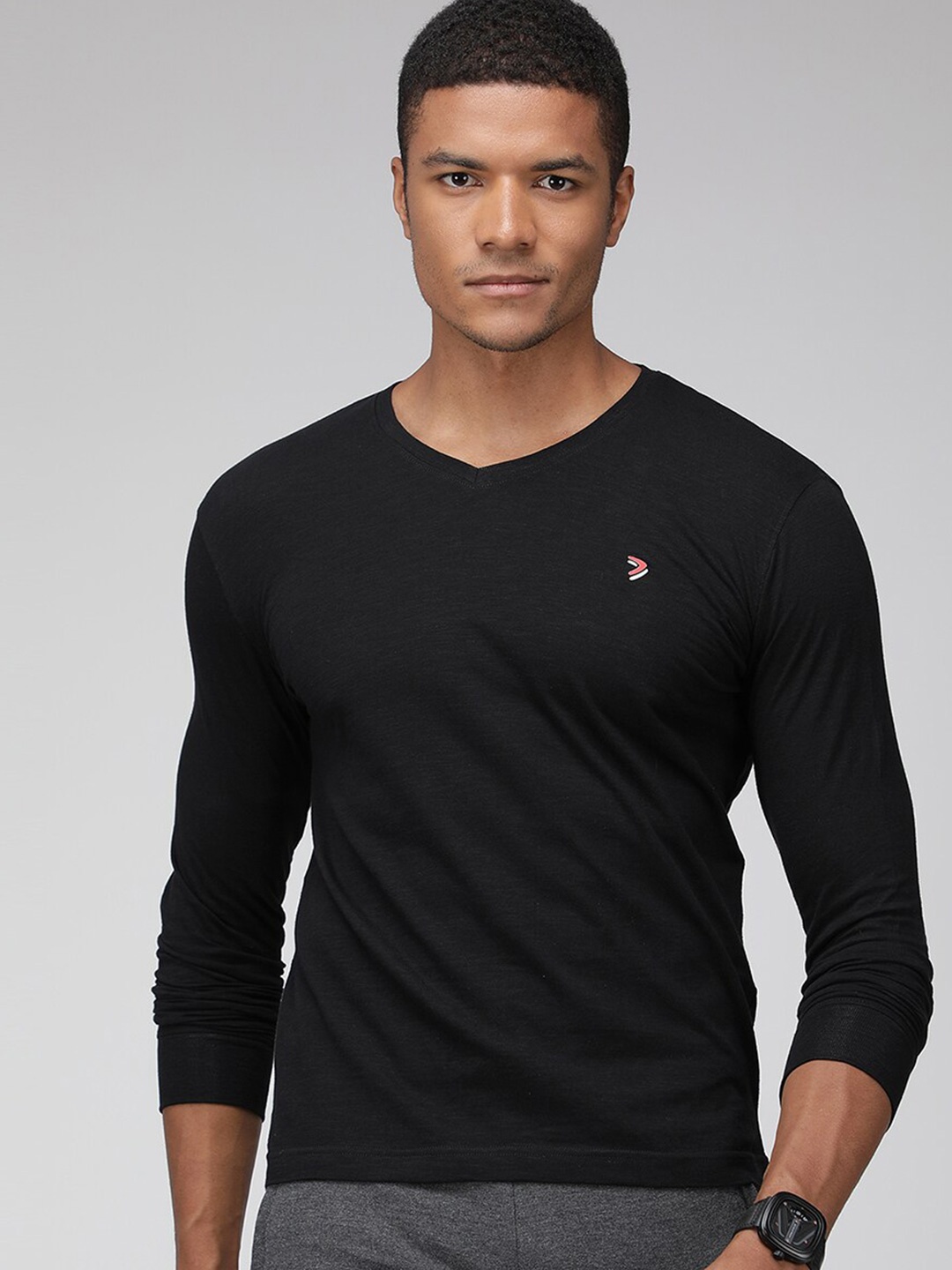 

SPORTO V-Neck Long Sleeves T-shirt, Black