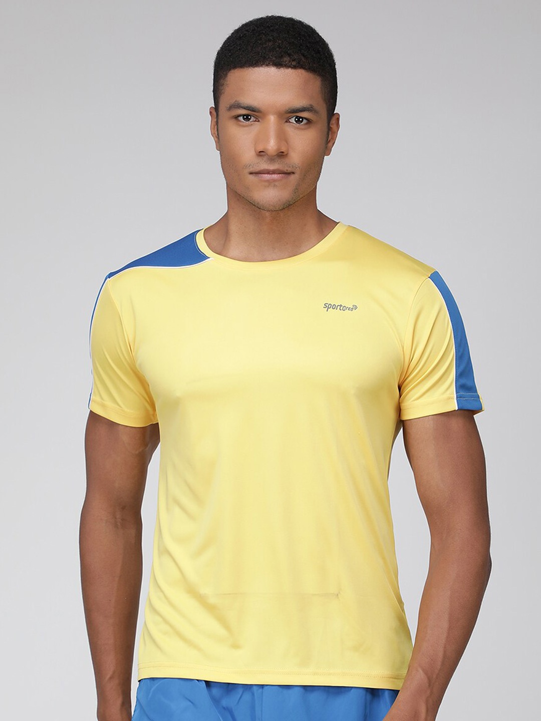 

SPORTO Round Neck Short Sleeves Sports T-Shirt, Yellow
