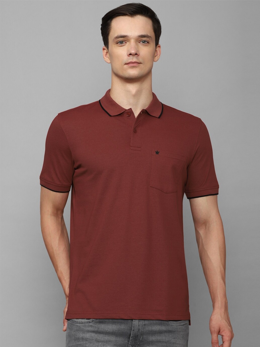 

Louis Philippe Polo Collar Pockets T-shirt, Maroon