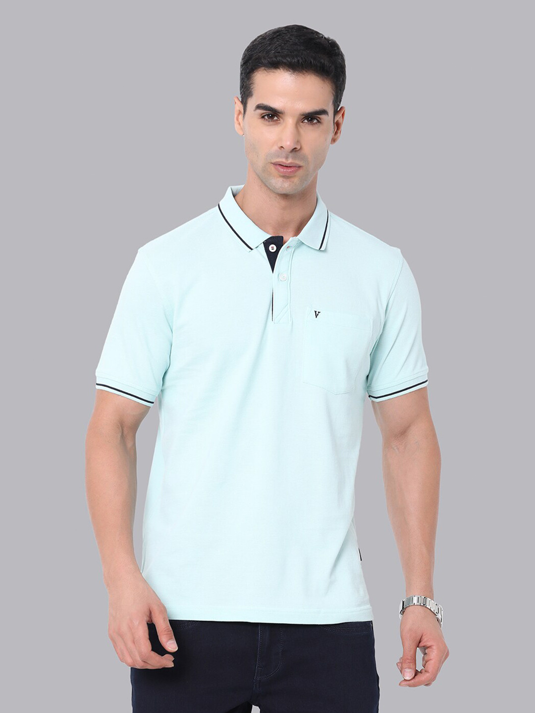 

Van Heusen Sport Polo Collar Pure Cotton T-shirt, Blue