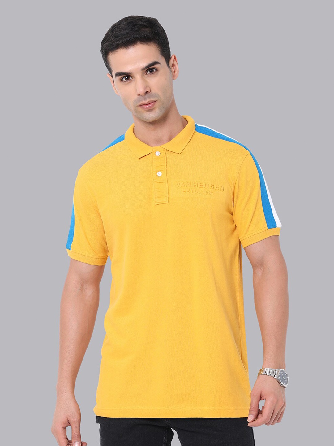 

Van Heusen Sport Polo Collar Short Sleeves T-shirt, Yellow