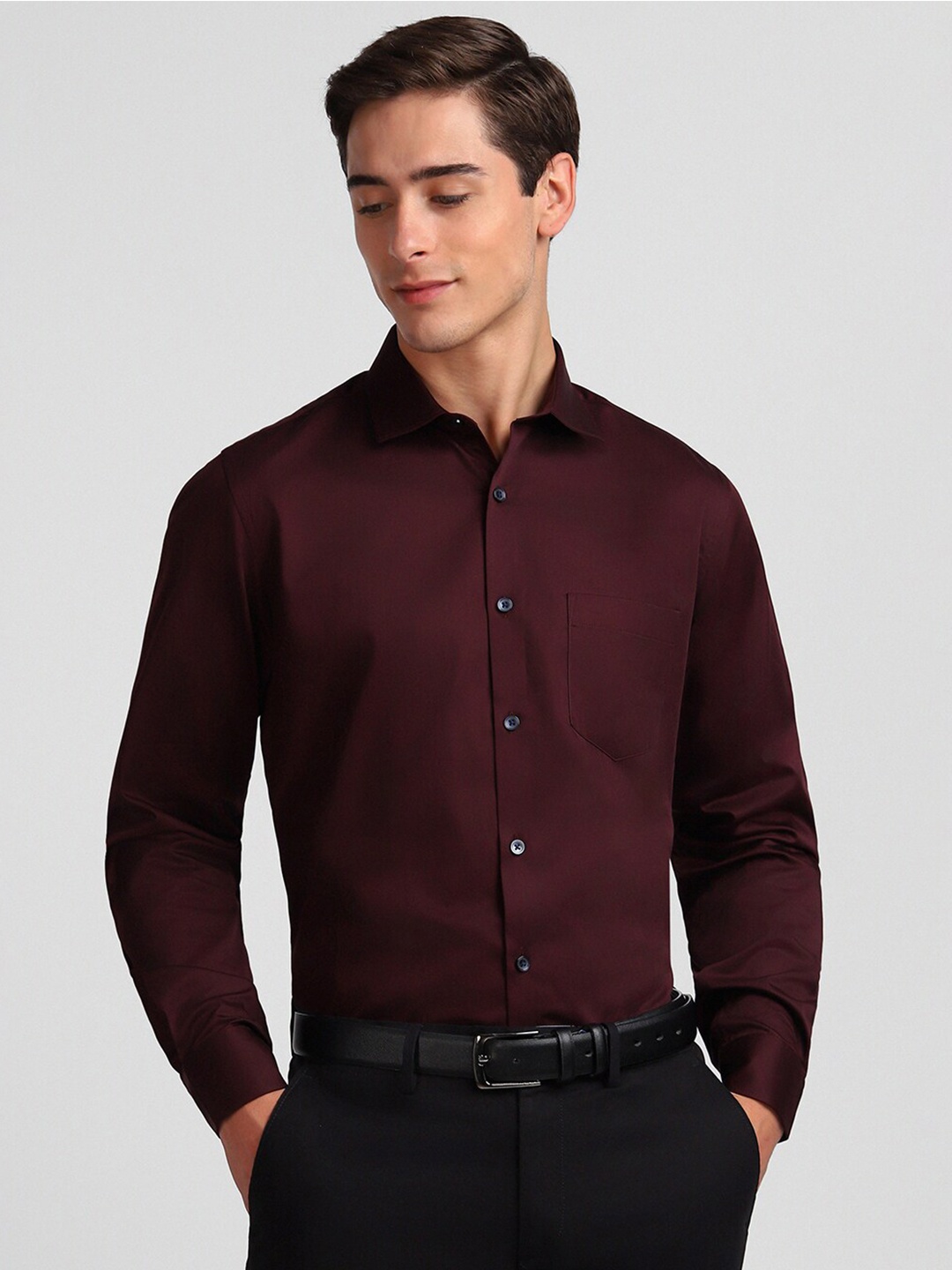 

Allen Solly Slim Fit Pure Cotton Formal Shirt, Maroon